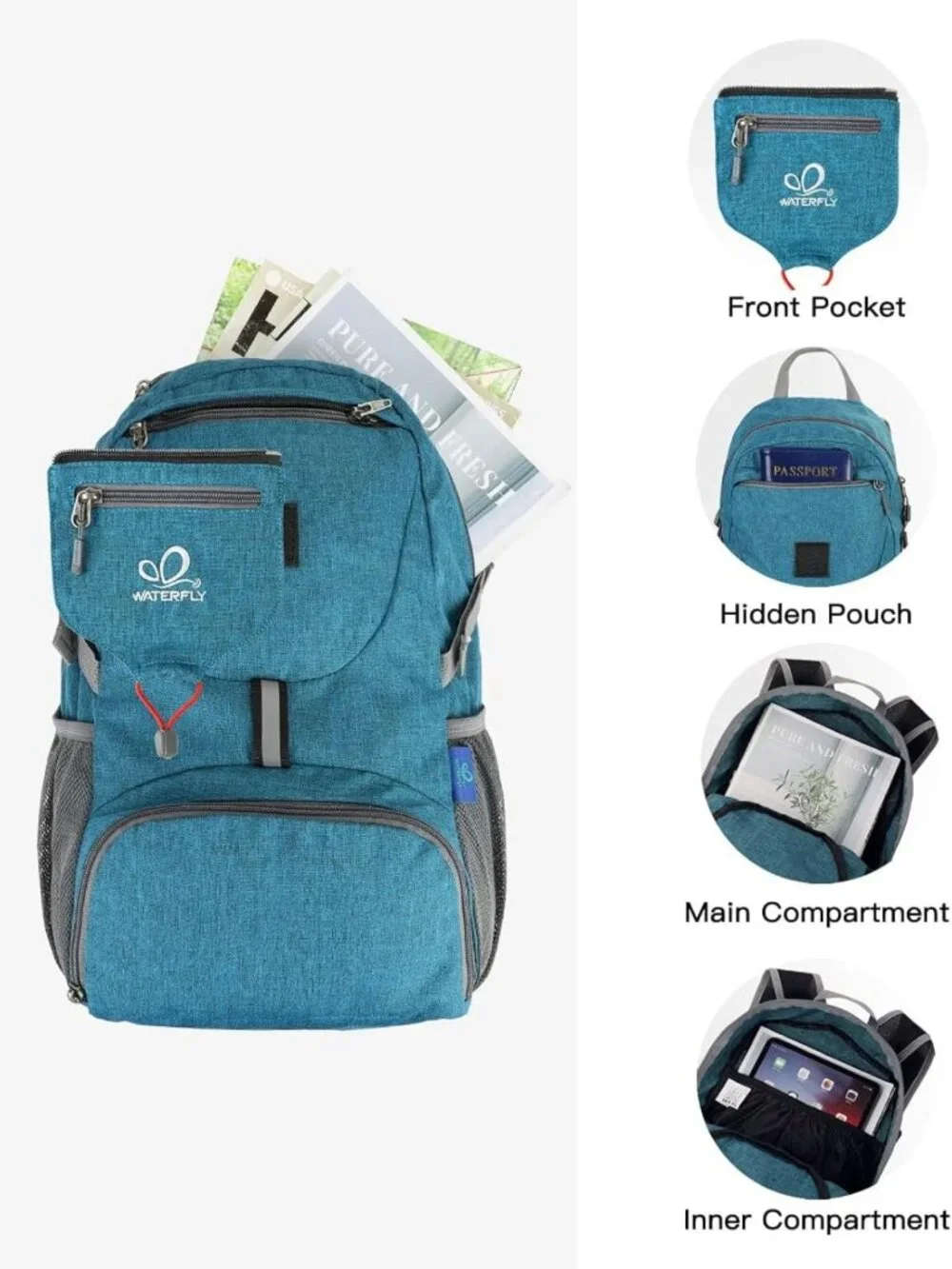 Lightweight Packable 20L Hiking Daypack for Men & Women - Small Travel Backpack